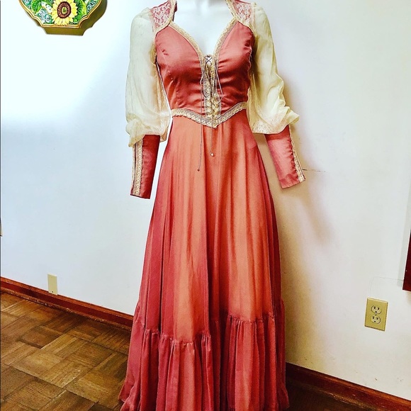 VINTAGE 70s GUNNE SAX BLACK LABEL ‘PRINCESS DREAM DRESS’ size 9 - Picture 3 of 9